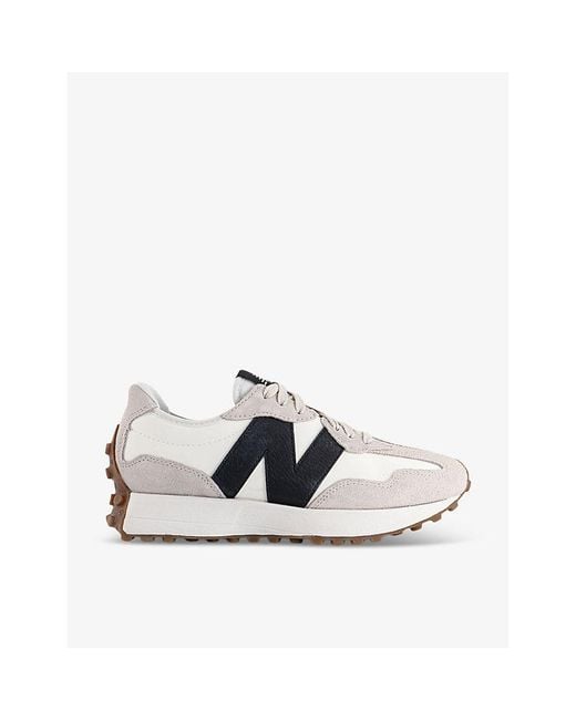 New Balance Multicolor 327 Logo-Embroidered Suede And Woven Low-Top Trainers