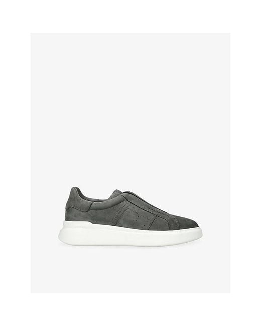 Hogan Gray Fascia Slip-On Suede Trainers for men