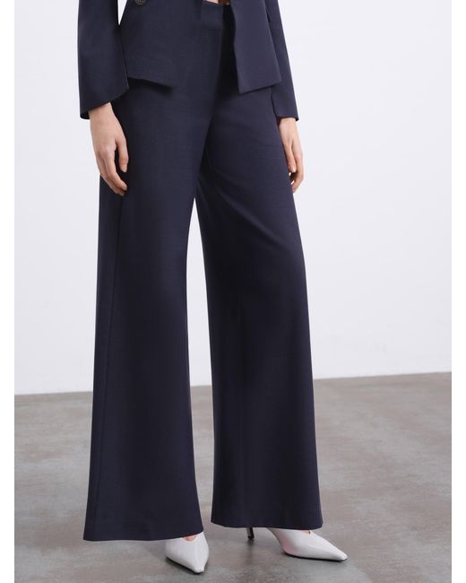 Sélone Blue Maren Wide-Leg Trousers