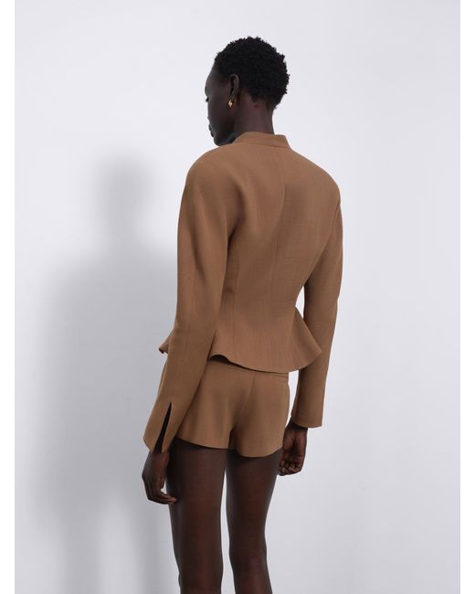 Sélone Brown Eron Sculpt Blazer