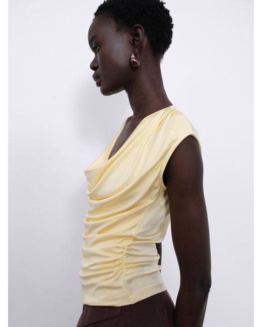 Sélone Yellow Ylune Liquid Drape Top