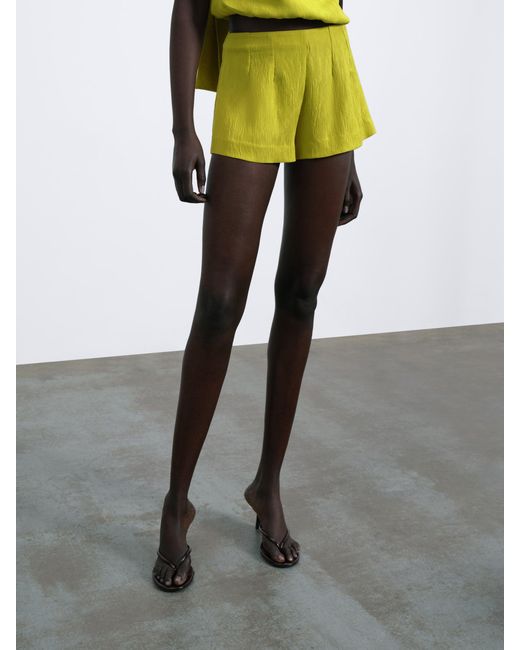 Sélone Green Helia Relaxed Shorts