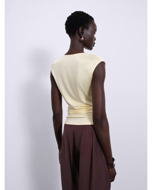 Sélone Yellow Ylune Liquid Drape Top