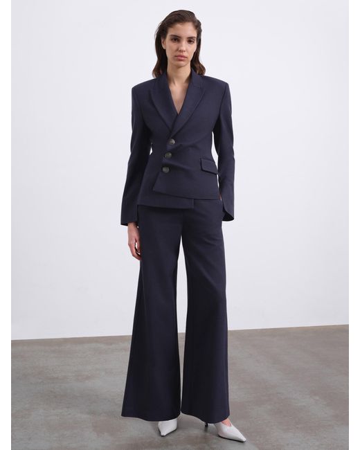 Sélone Blue Maren Wide-Leg Trousers