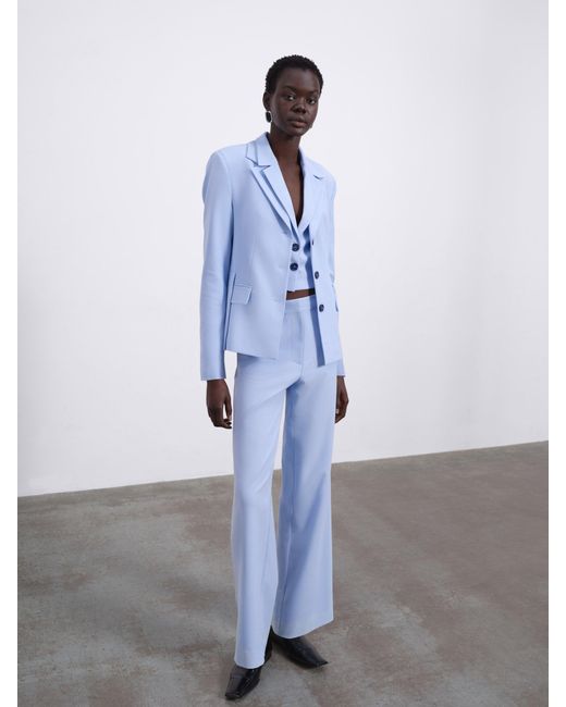 Sélone Blue Aura Slit Tailored Vest