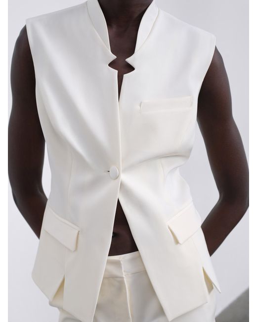 Sélone White Lora Tailored Vest