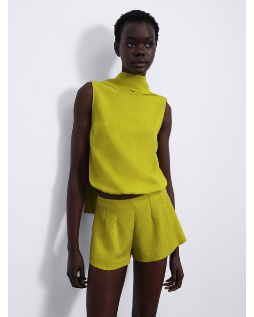 Sélone Green Selis Scarf-Tie Top