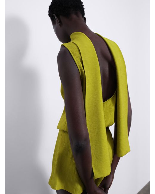 Sélone Green Selis Scarf-Tie Top