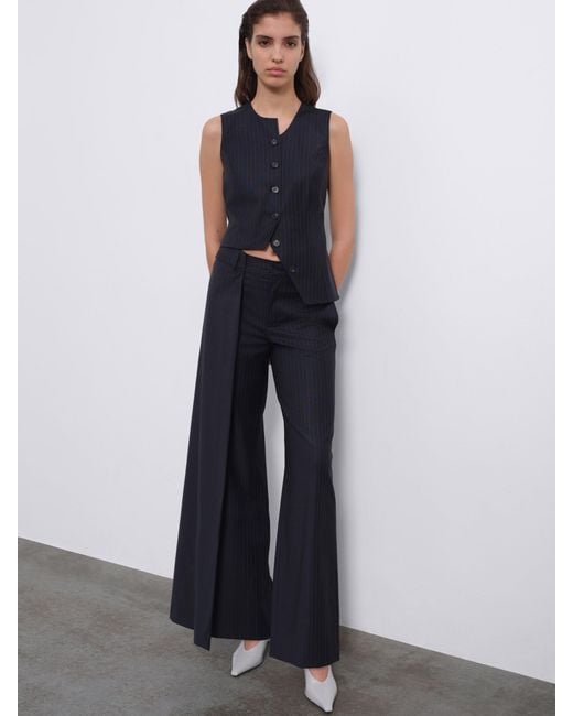 Sélone Blue Noira Asymmetric Tie Vest
