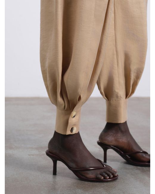 Sélone Brown Nessa Pleated Balloon Trousers