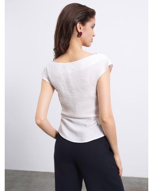 Sélone White Liora Crossline Top