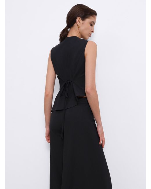 Sélone Black Calin Asymmetric Tie Vest