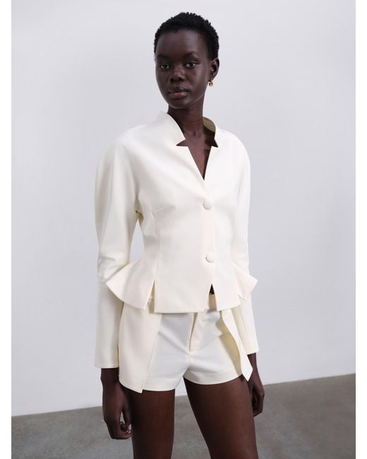Sélone White Elen Sculpt Blazer