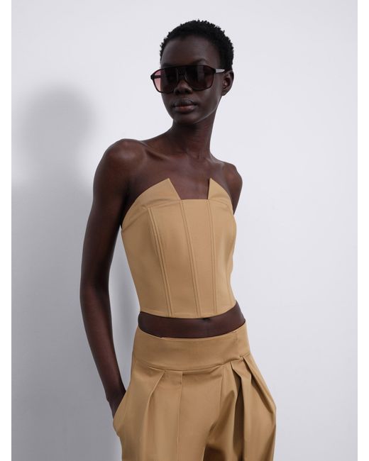 Sélone Brown Veyra Corset Top