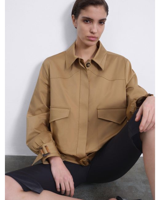 Sélone Brown Cael Pocket Bomber Jacket