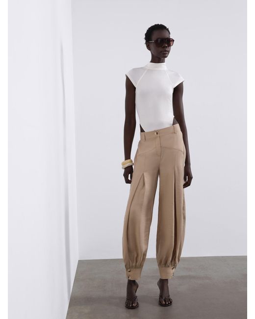 Sélone White Arin High-Neck Bodysuit