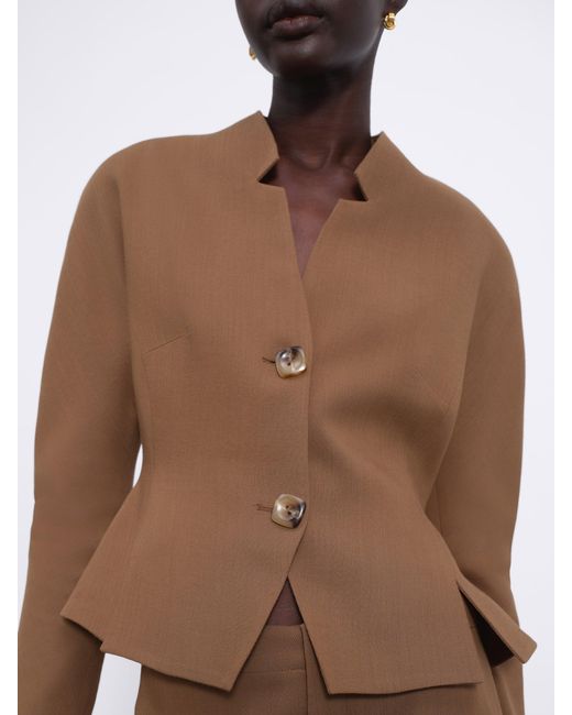 Sélone Brown Eron Sculpt Blazer