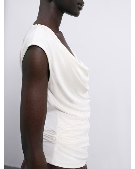 Sélone White Ylune Liquid Drape Top