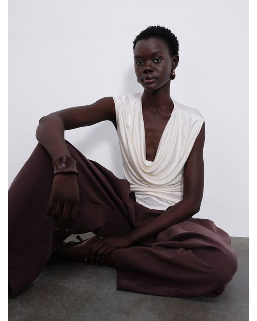 Sélone White Ylune Liquid Drape Top