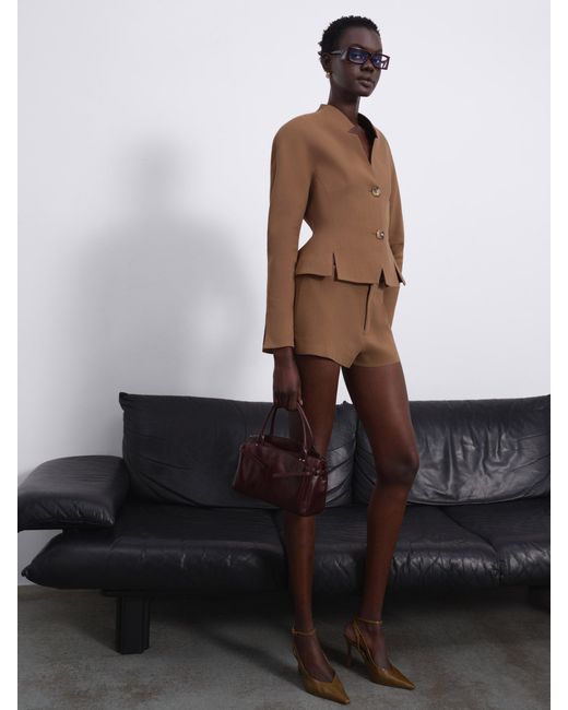Sélone Brown Eron Sculpt Blazer