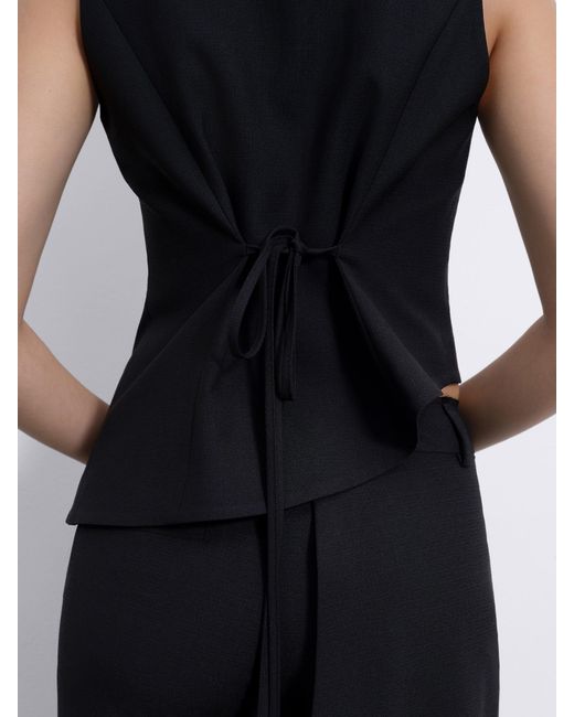 Sélone Black Calin Asymmetric Tie Vest