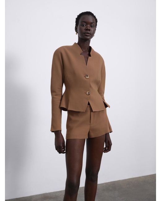Sélone Brown Eron Sculpt Blazer