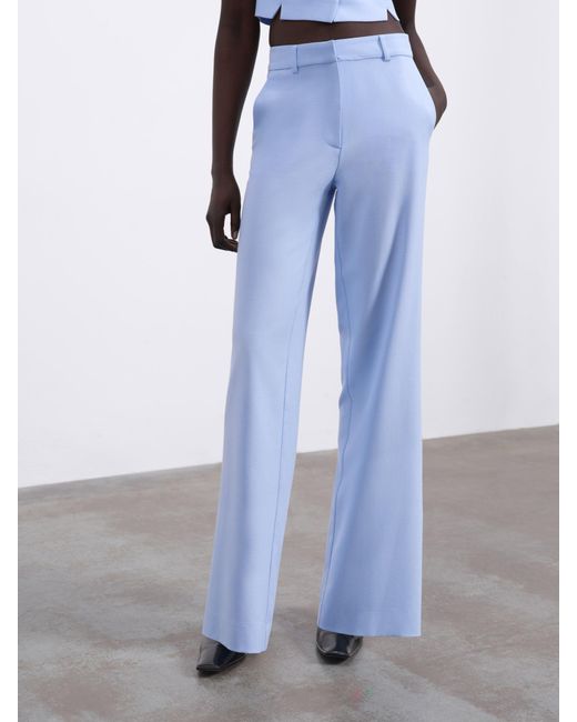 Sélone Blue Aura Straight-Leg Trousers