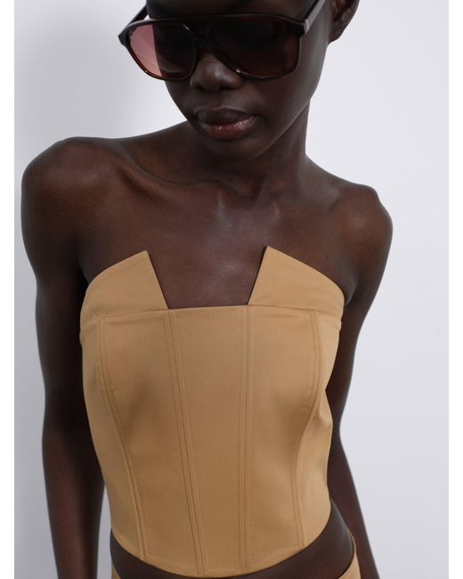 Sélone Brown Veyra Corset Top