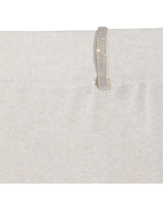Fabiana Filippi Gray Ribbed Knit Trousers