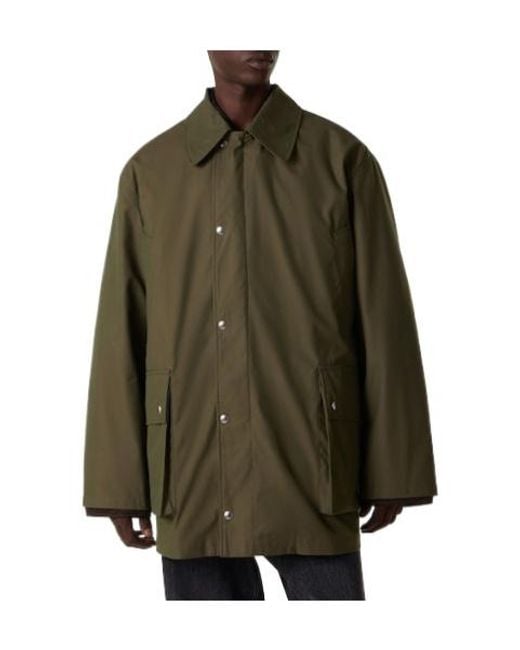 Our Legacy Green Cotton-Blend Canvas Jacket for men