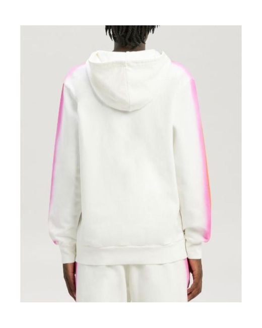 Palm Angels White Sprayed Palm Printed Hoodie for men