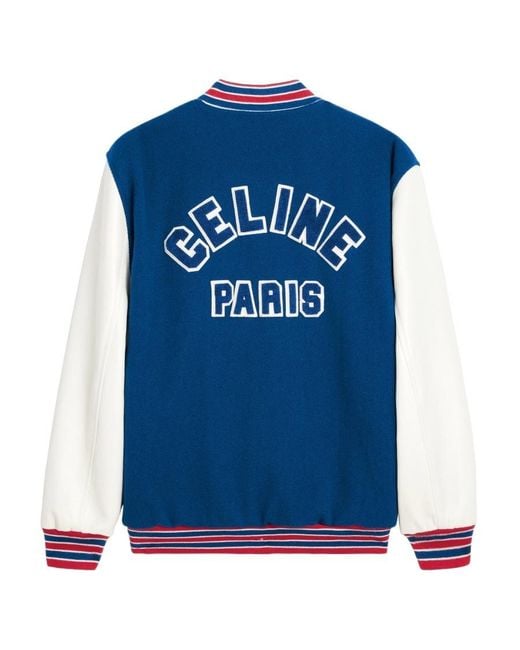 Céline Blue Varsity Jacket