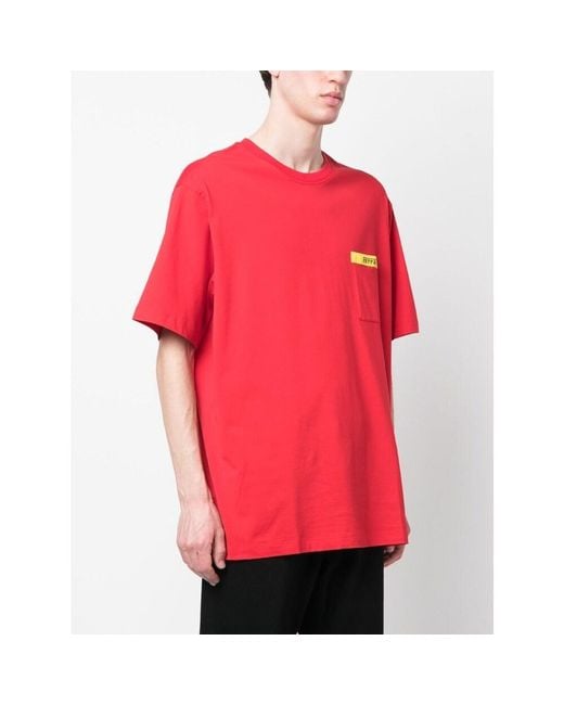 Ferrari Red Sporty Jersey T-Shirt With Logo for men