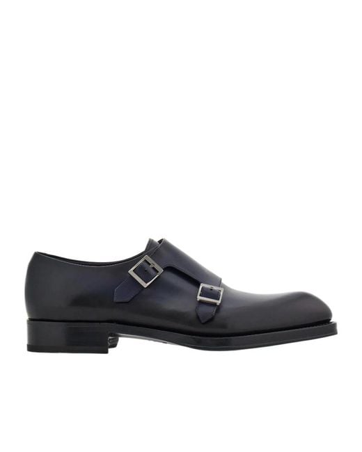 Ferragamo Black Tramezza Double Monkstrap for men