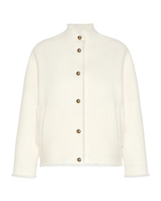 Max Mara White Long-Sleeve Casual Jacket