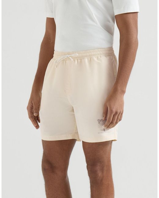 Brunello Cucinelli White Swim Shorts for men