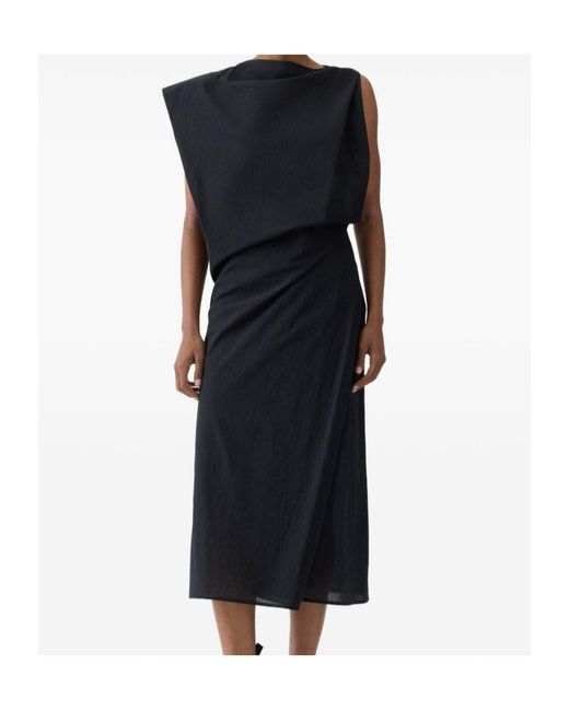 Jacquemus Black Sleeveless Asymmetric Dress