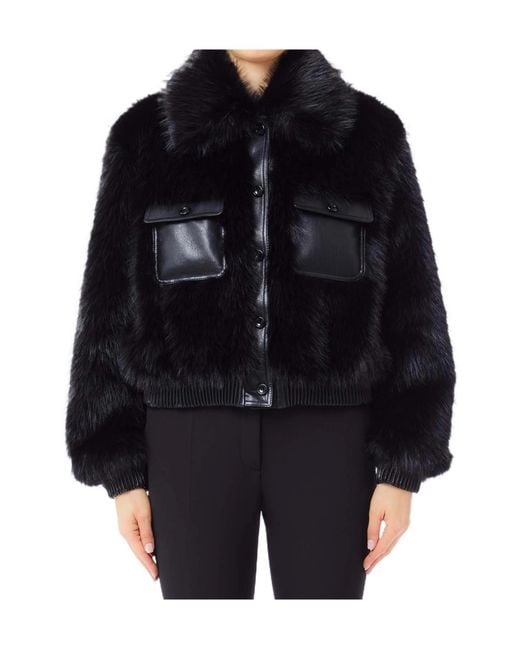 Liu Jo Black Pocket Detail Buttoned Jacket