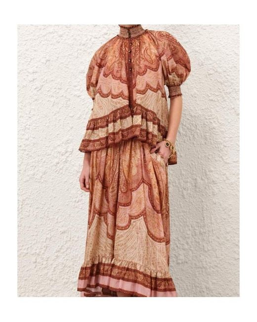 Zimmermann Multicolor Wanderlust Frill Blouse