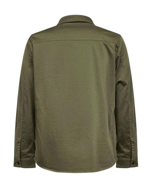 Stone Island Green Logo Patch Zip-Up Jacket for men