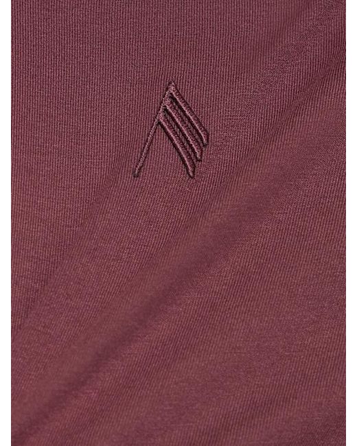 The Attico Purple Draped Sleeveless Dress