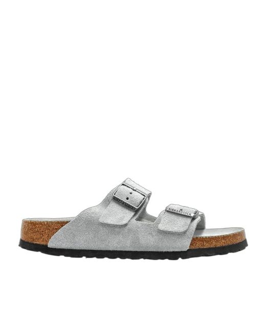Birkenstock White Arizona Buckled Sandals for men