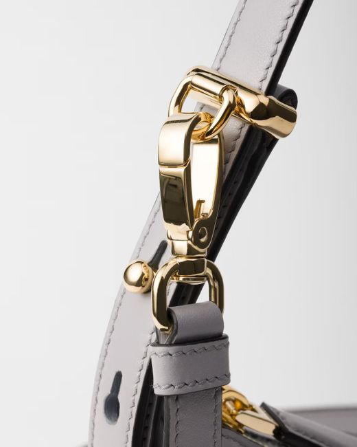 Prada Gray Arqué Zipped Shoulder Bag