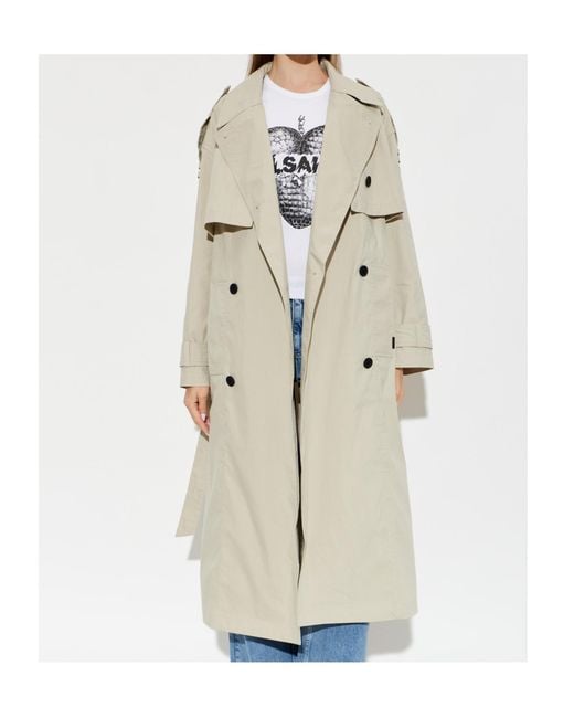 AllSaints Natural Collared Long-Sleeved Coat