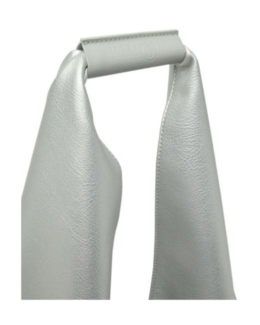 MM6 by Maison Margiela Gray Japanese Logo Detailed Tote Bag