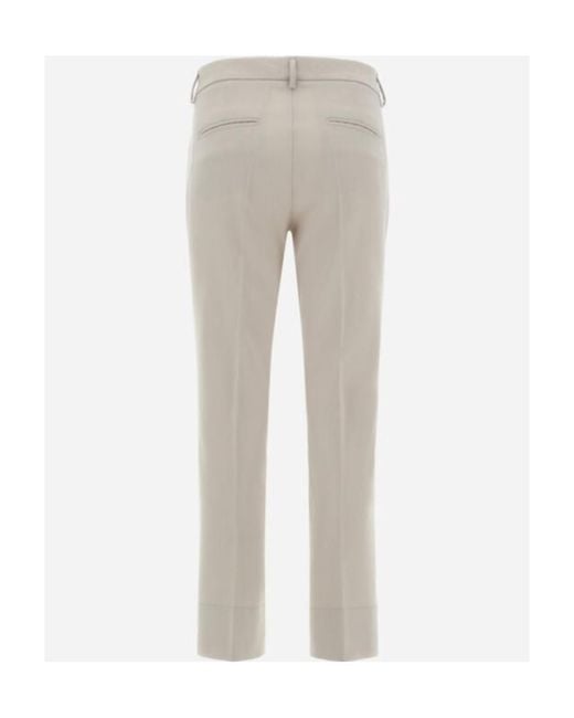 Herno Gray Straight-Leg Tailored Stretch Trousers