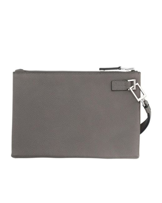 Tom Ford Gray Zip Wristlet Clutch Bag for men
