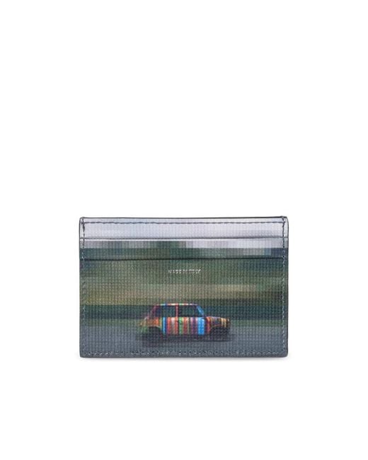Paul Smith Blue Car Printed Cardholder for men