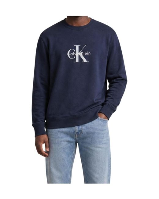 Calvin Klein Blue Crewneck Sweatshirt for men
