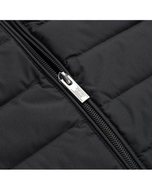 Emporio Armani Black Logo Patch Padded Gilet for men